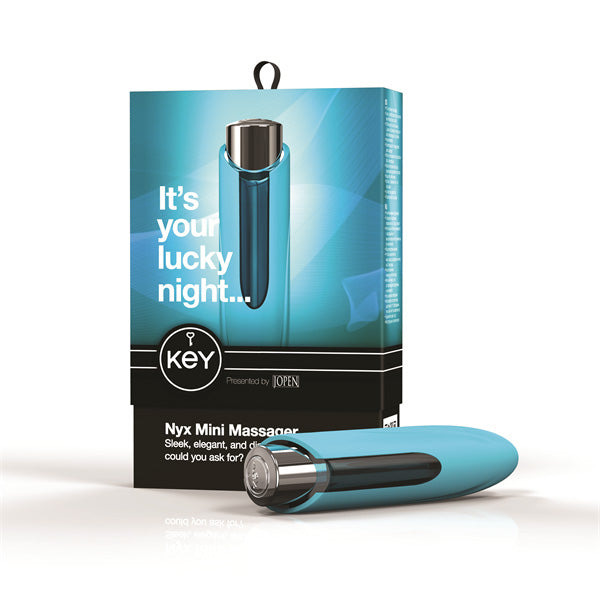 California Exotics Key by Jopen Nyx Mini Massager - Robin Egg Blue