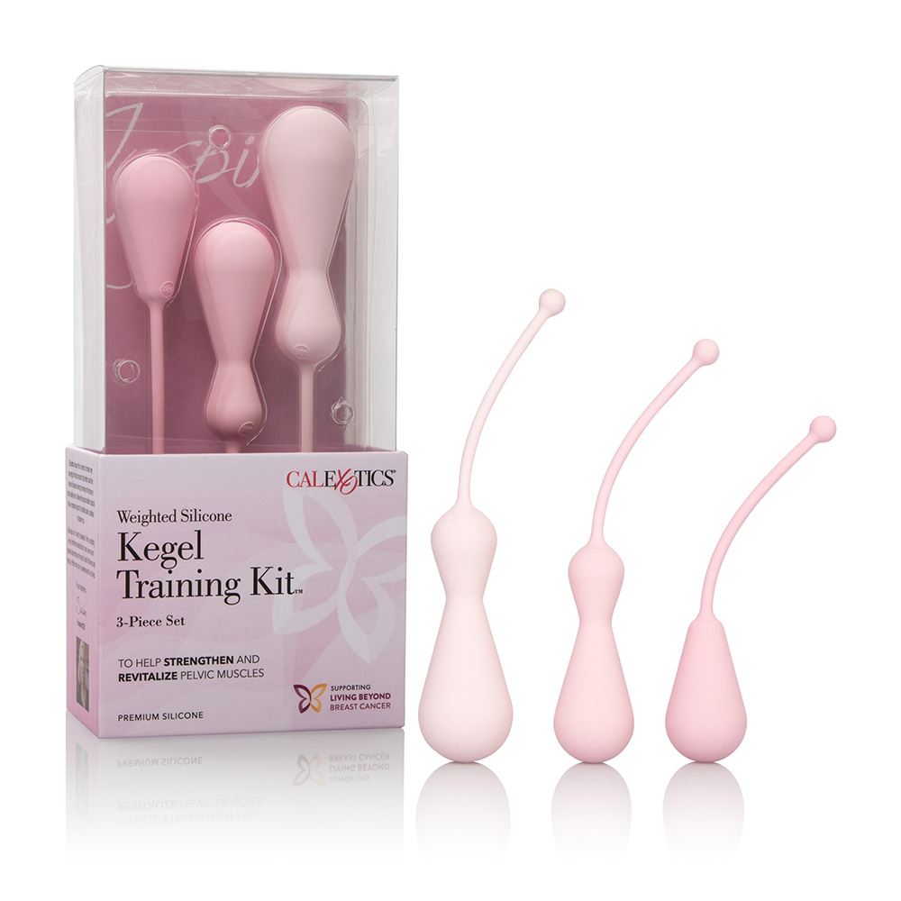 California Exotics Inspire Weighted Silicone Kegel Training Kit - Pink