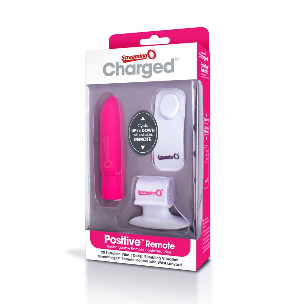 Screaming O Charged Positive Remote Control - Strawberry
