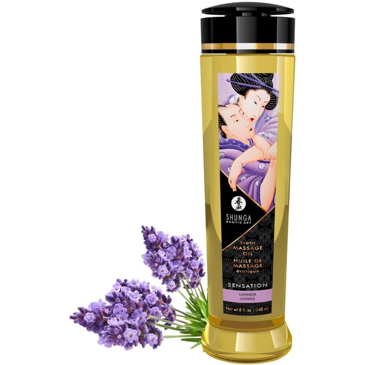 Shunga Massage Oil Sensation / Lavender (Tester)
