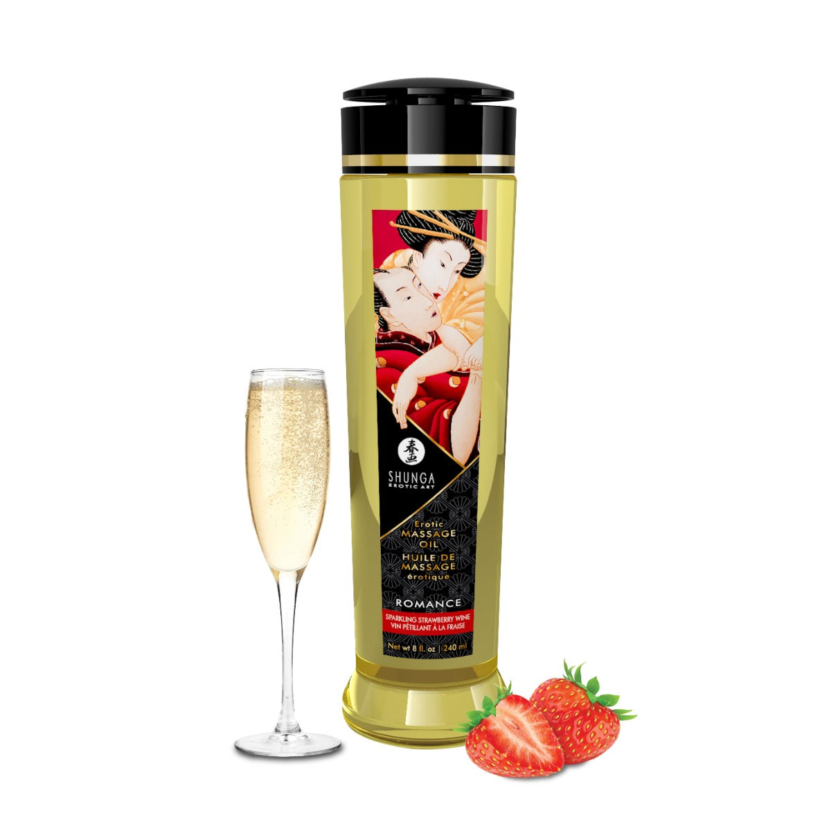 Shunga Massage Oil Romance / Sparkling Strawberry Wine 270ml
