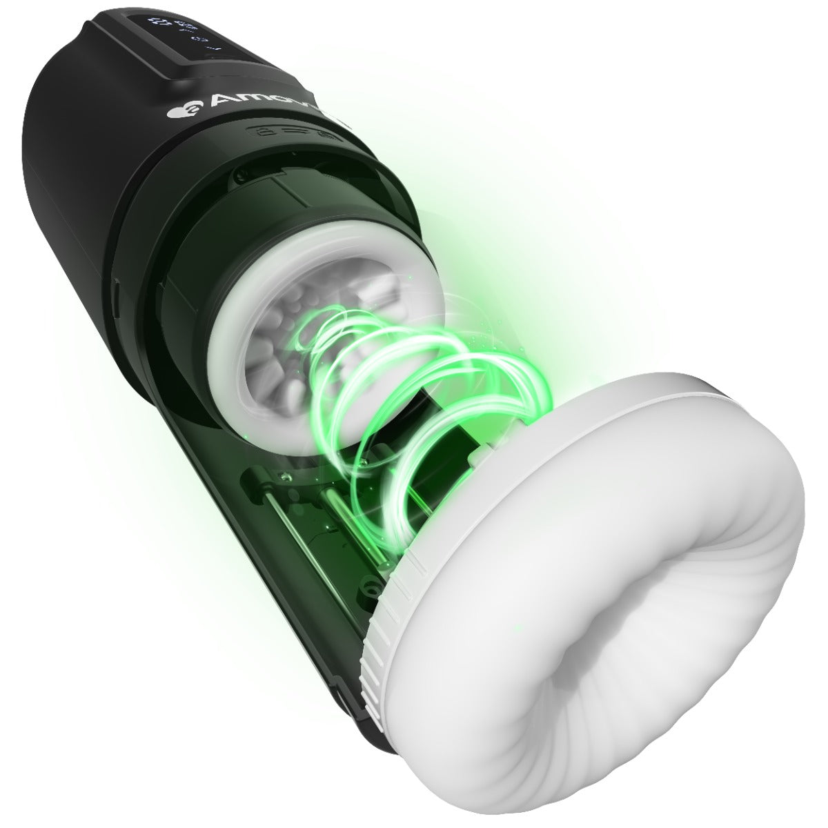 Amovibe Porsha Automatic Masturbator with Rubbing Vibration & Heating Levels