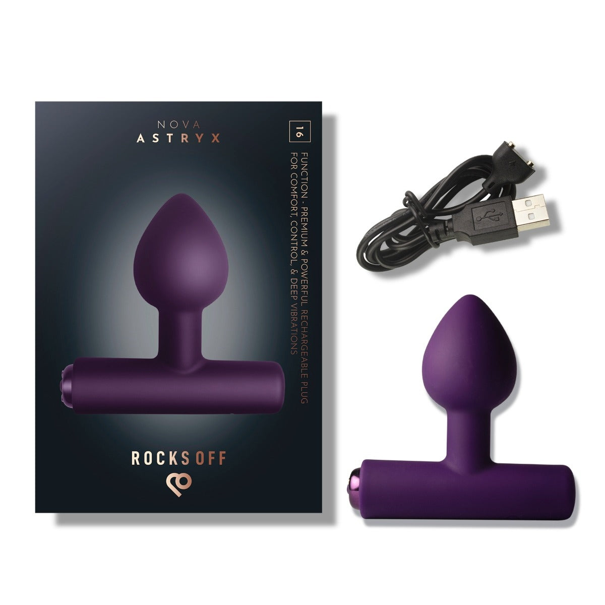Rocks Off Astryx Rechargeable Prostate Massager Purple