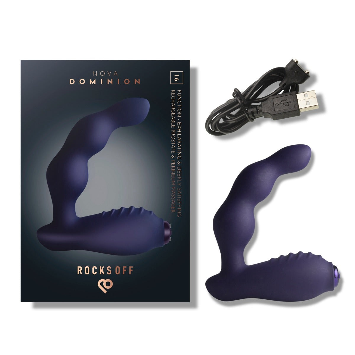 Rocks Off Dominion Rechargeable Prostate Massager Blue