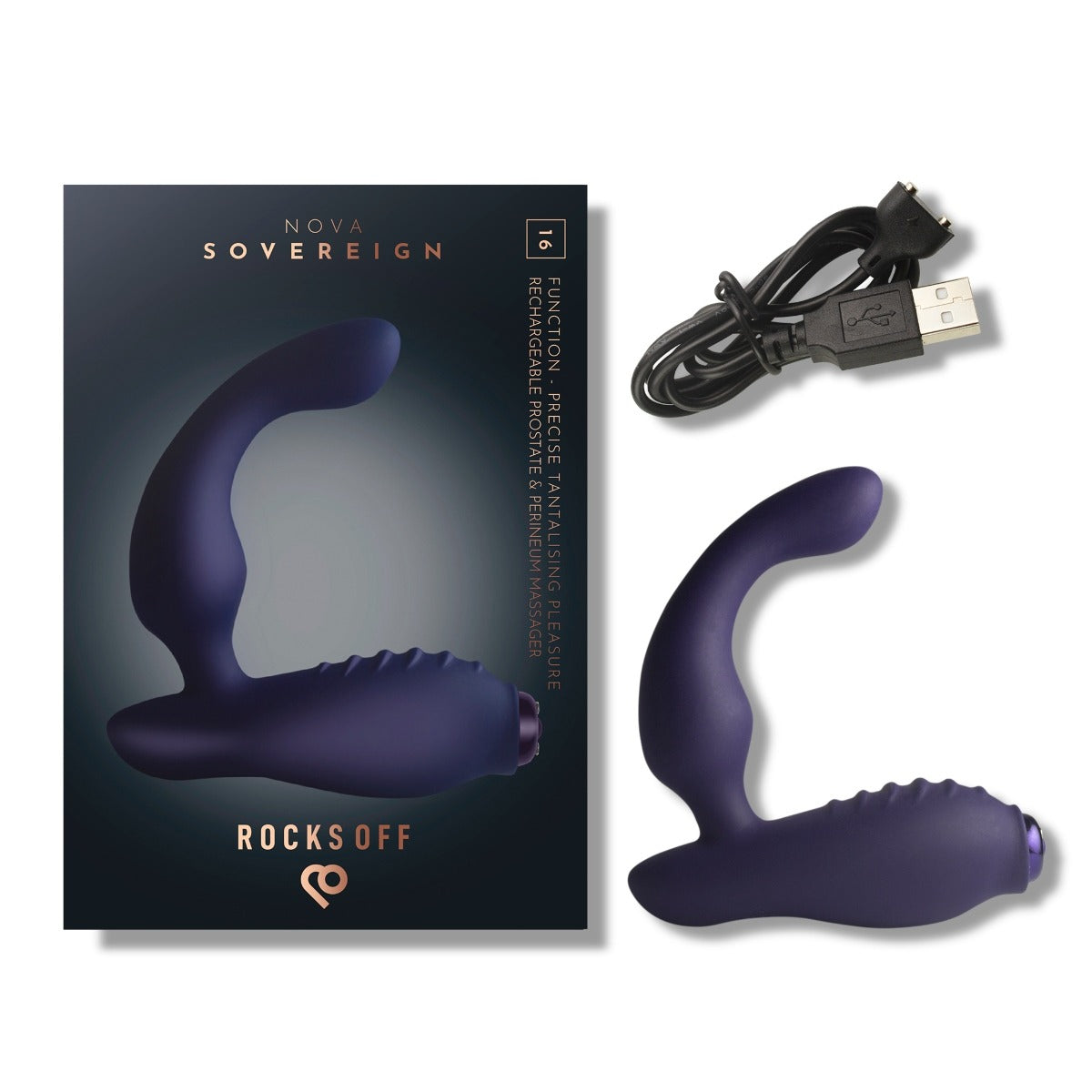 Rocks Off Sovereign Rechargeable Prostate Massager Blue