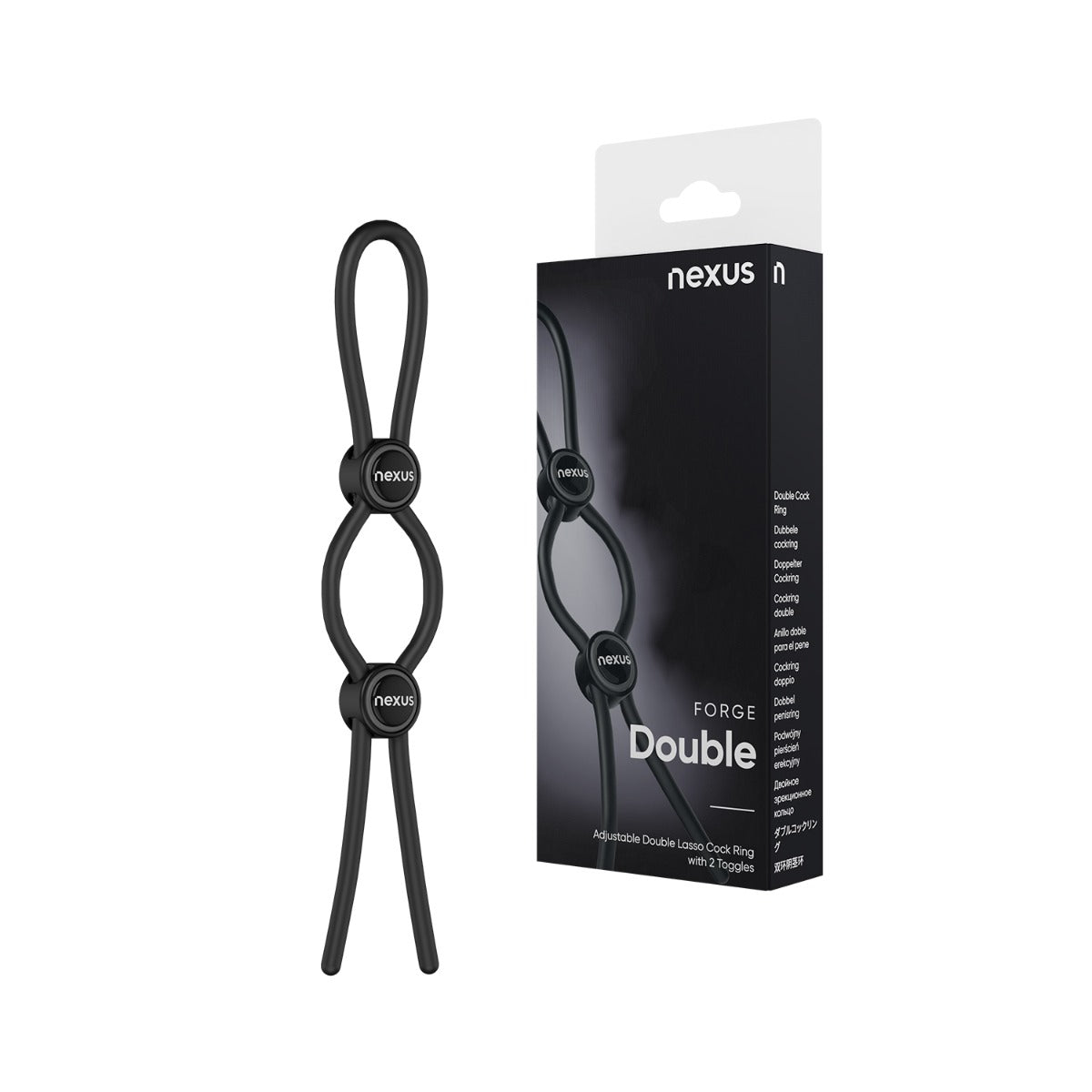 Nexus Forge Double Adjustable Lasso Silicone Cock Ring