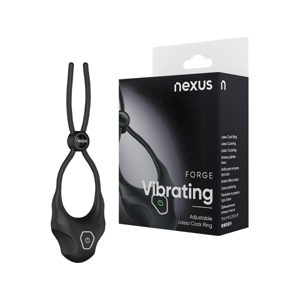 Nexus Forge Vibrating Adjustable Lasso Silicone Cock Ring