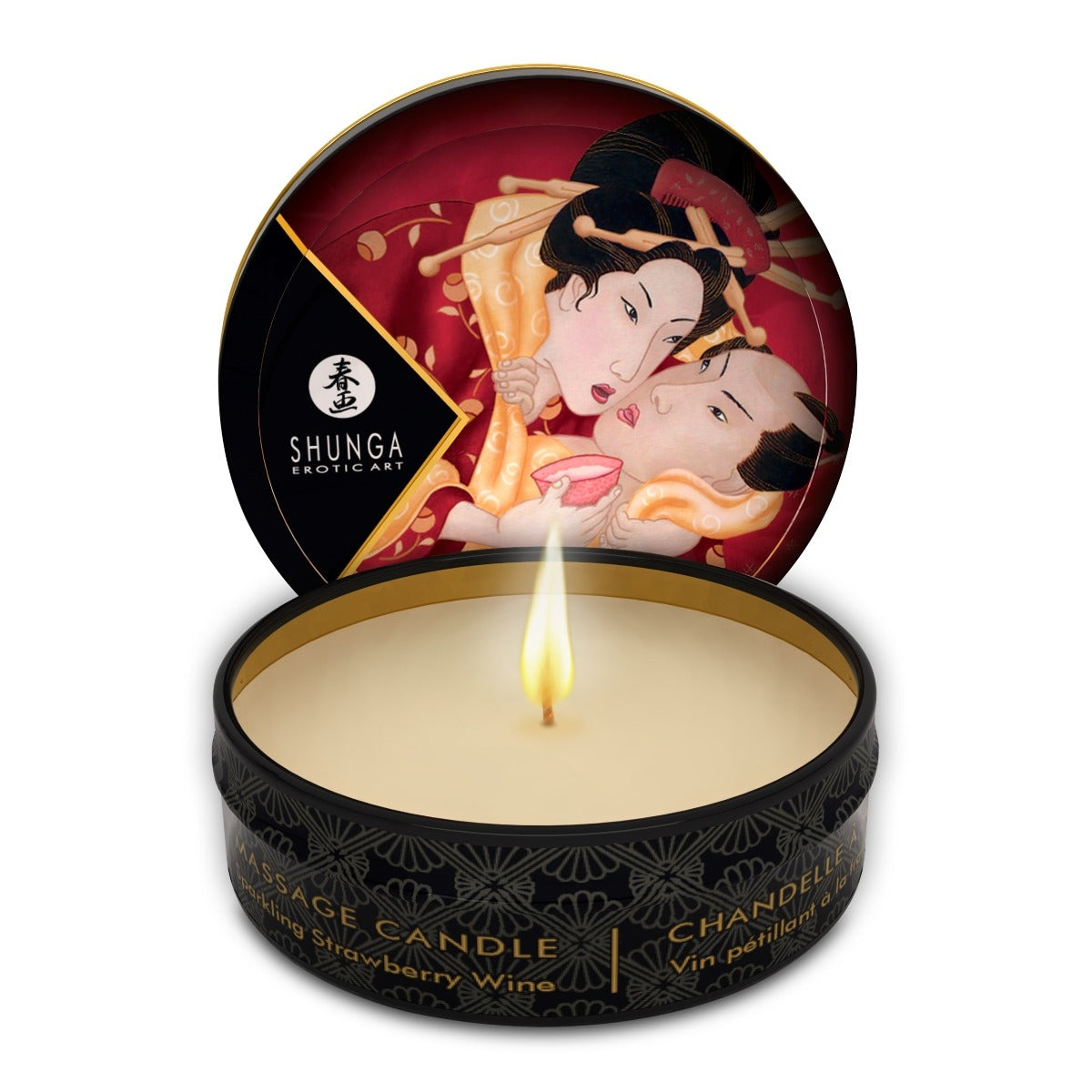 Shunga Mini Candlelight Massage Candles 30ml Romance / Sparkling Strawberry Wine