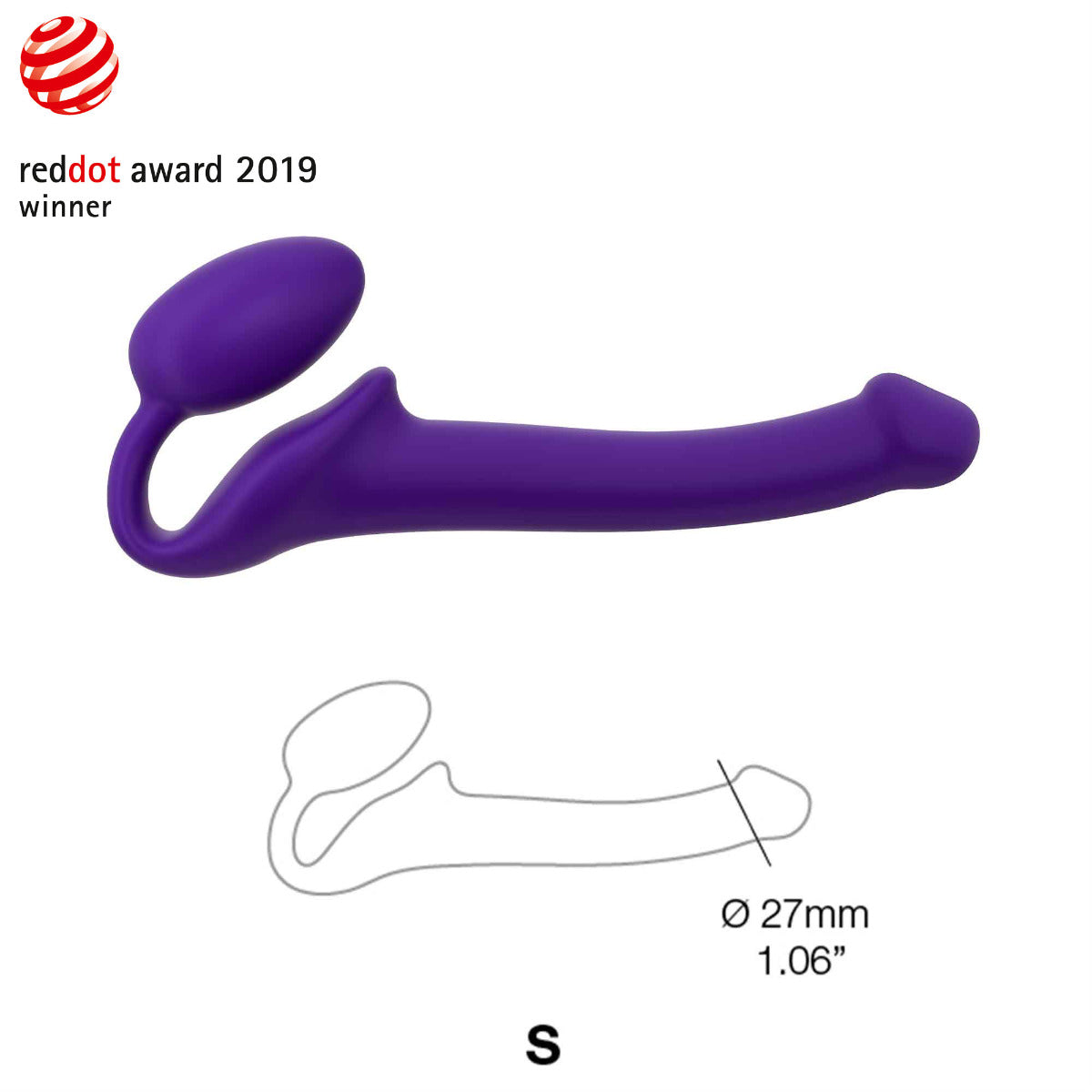 Strap On Me Semi-Realistic Bendable Strap-On Purple - S