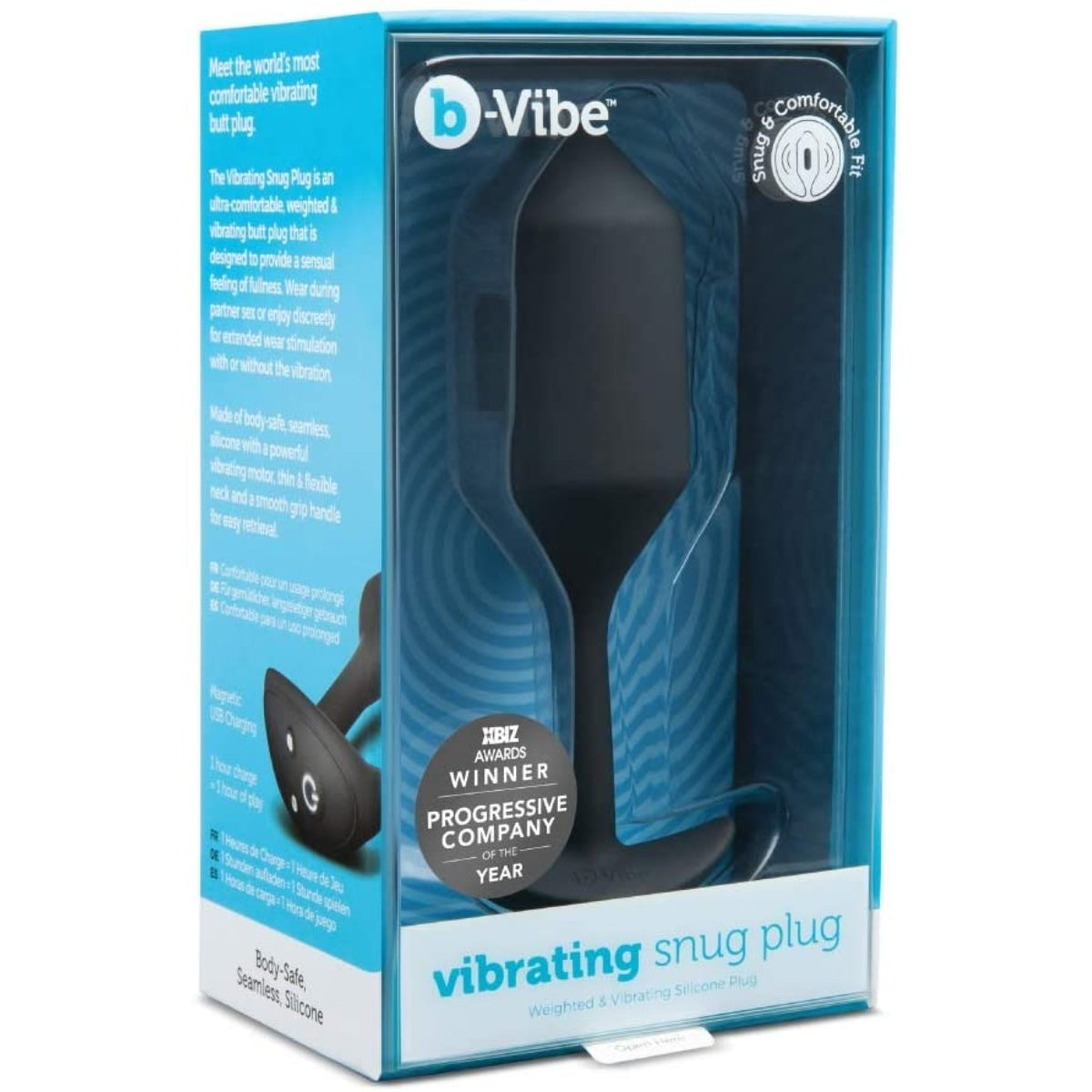 B-Vibe Vibrating Snug Plug 5 Black