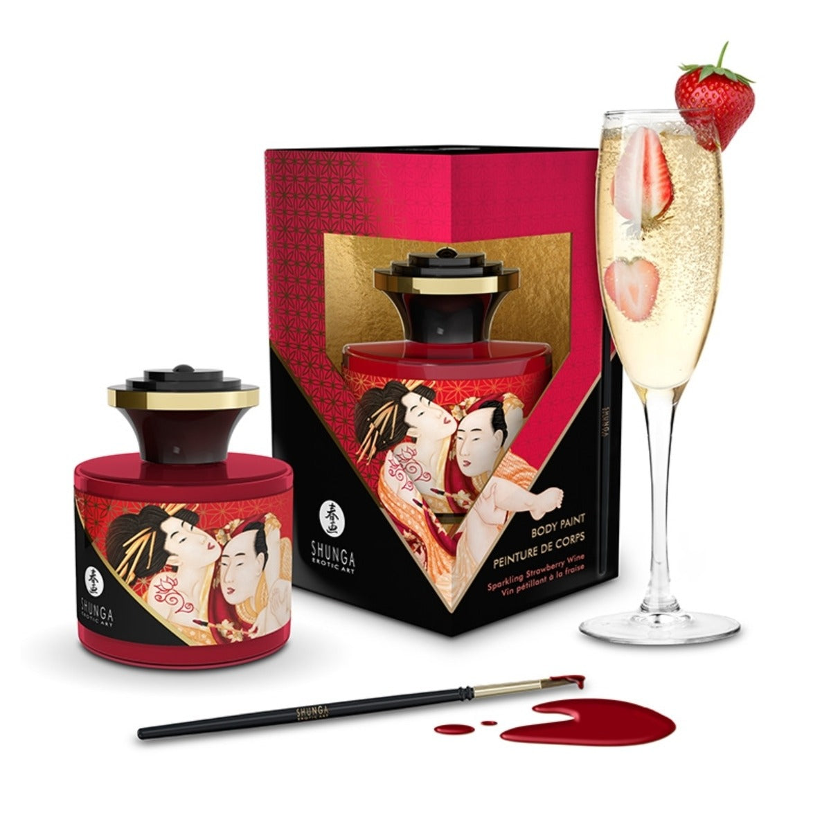 Shunga Edible Body Painting Sparkling Strawberry Wine 50ml
