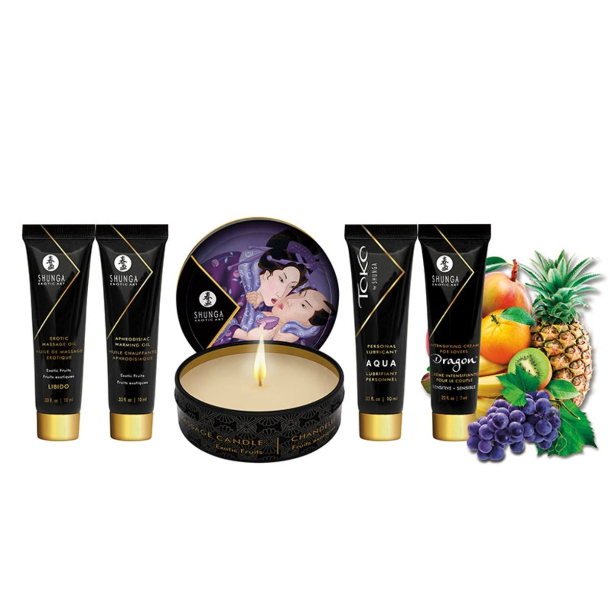 Shunga Luxury Gift Set Geisha's Secret Kit Exotic Fruits