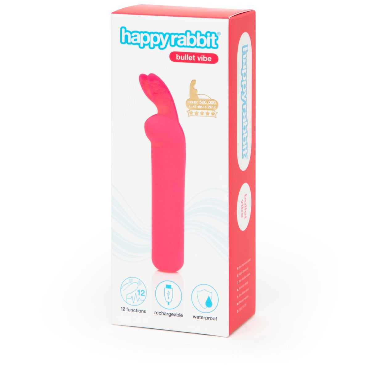 Happy Rabbit Rechargeable Vibrating Bullet - Pink
