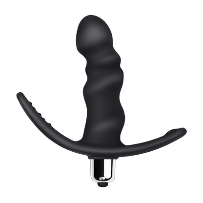 Rev-Pro vibrating prostate massager with ribbed texture and flared base