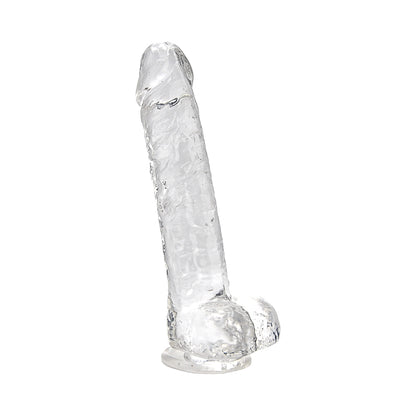 Loving Joy 8 Inch Dildo with Balls Clear