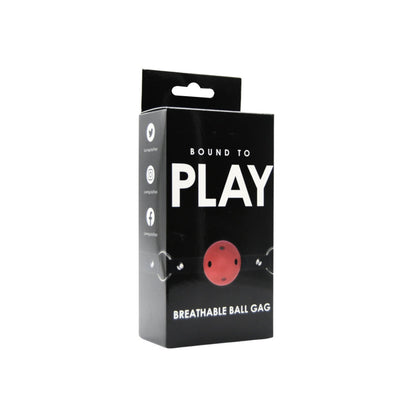 Bound to Play Breathable Ball Gag Red