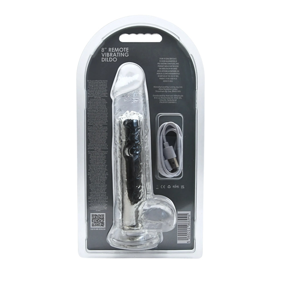 Loving Joy 8 Inch Remote Vibrating Dildo
