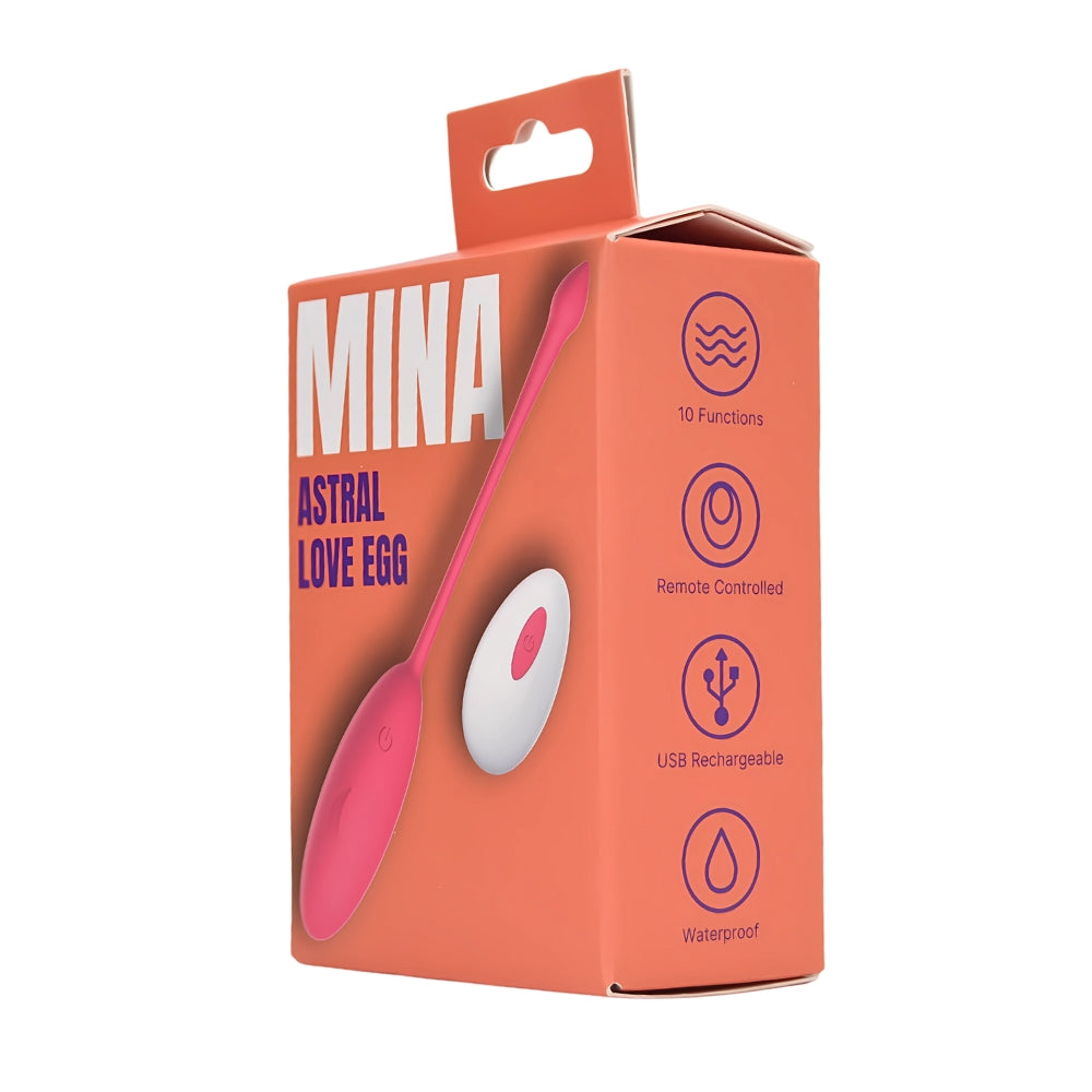 Mina Astral 10 Function Love Egg – Remote Controlled, USB Rechargeable