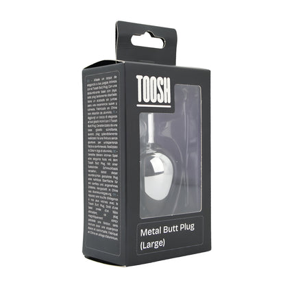 Toosh Silver Metal Butt Plug Large Red Stone
