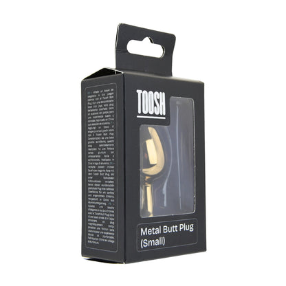 Toosh Gold Metal Butt Plug Small Pink Stone