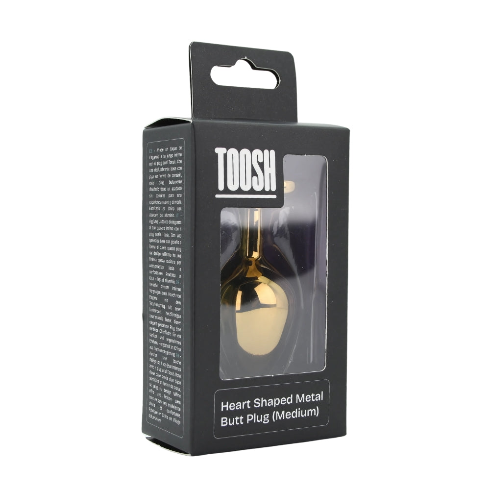 Toosh Heart Shaped Gold with Red Stone Medium