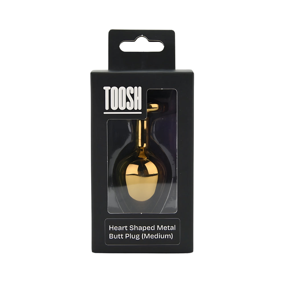 Toosh Heart Shaped Gold with Red Stone Medium