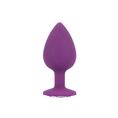 Toosh Purple Silicone Butt Plug Set - 3 Sizes with Clear Jewel