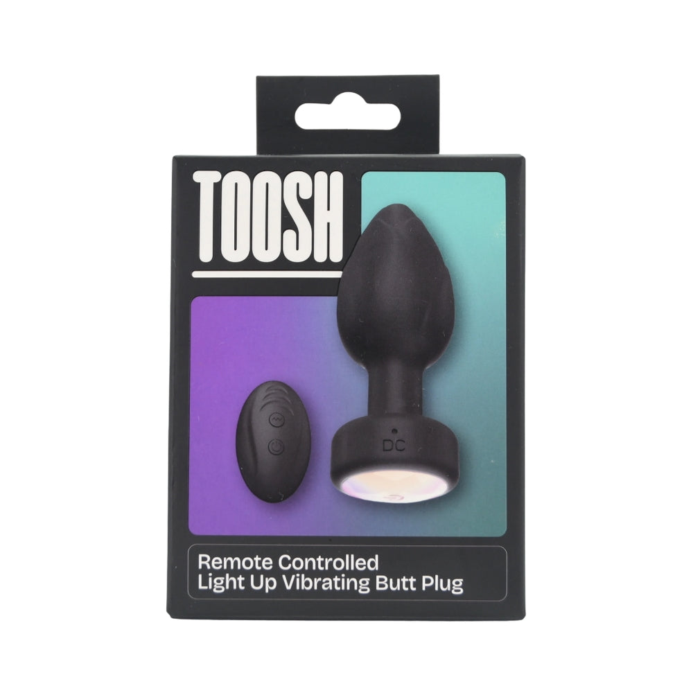 Toosh Light Up Vibrating Butt Plug - Remote & Colour Change