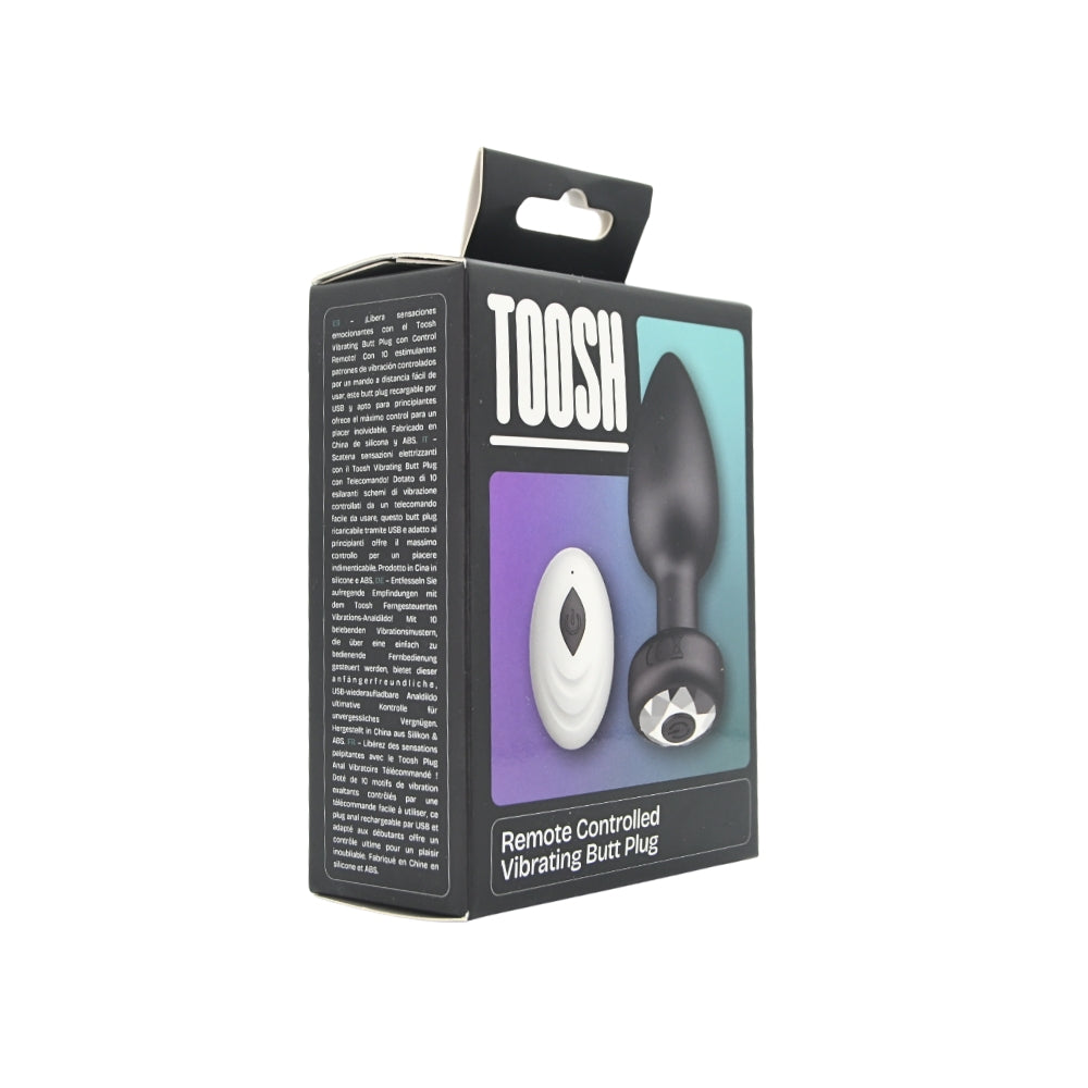 Toosh Vibrating Butt Plug - Remote Controlled Silicone
