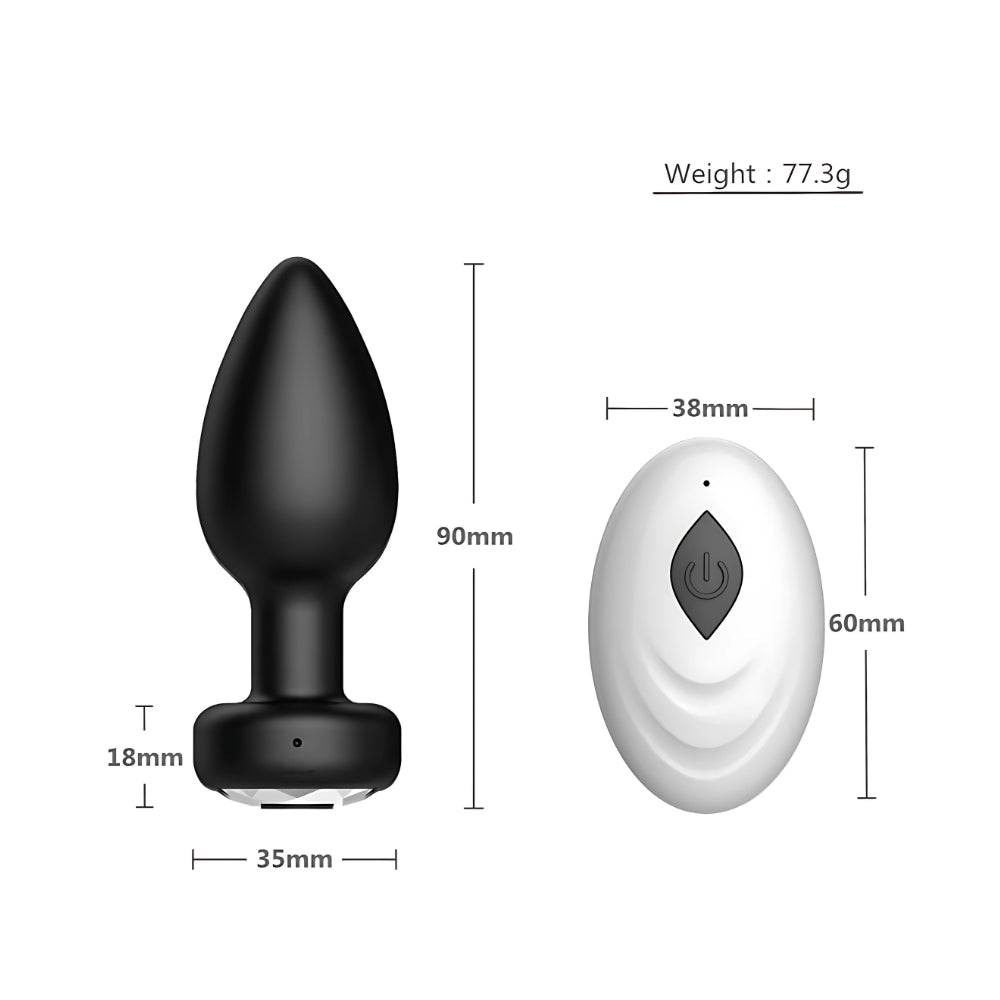 Toosh Vibrating Butt Plug - Remote Controlled Silicone