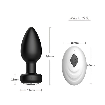 Toosh Vibrating Butt Plug - Remote Controlled Silicone