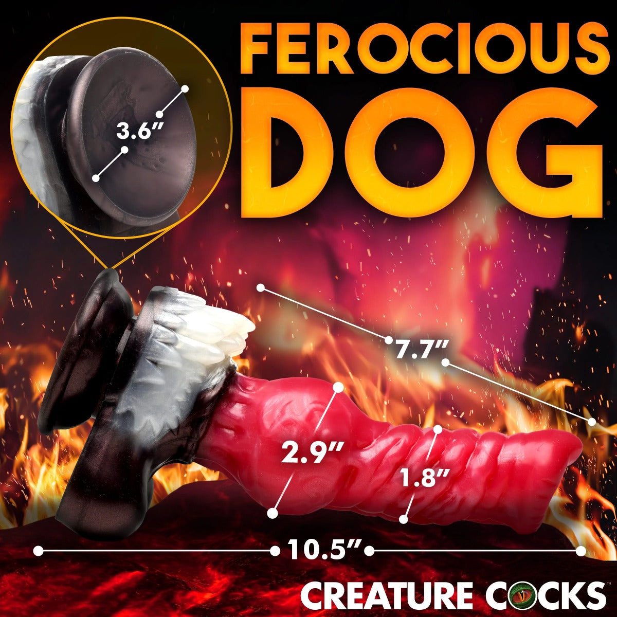 Creature Cocks Cujo Canine XL Silicone Dildo