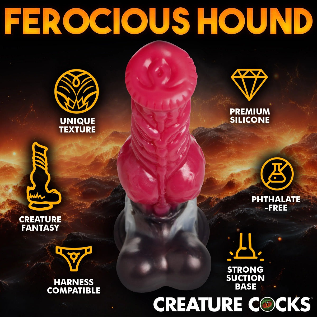 Creature Cocks Cujo Canine XL Silicone Dildo