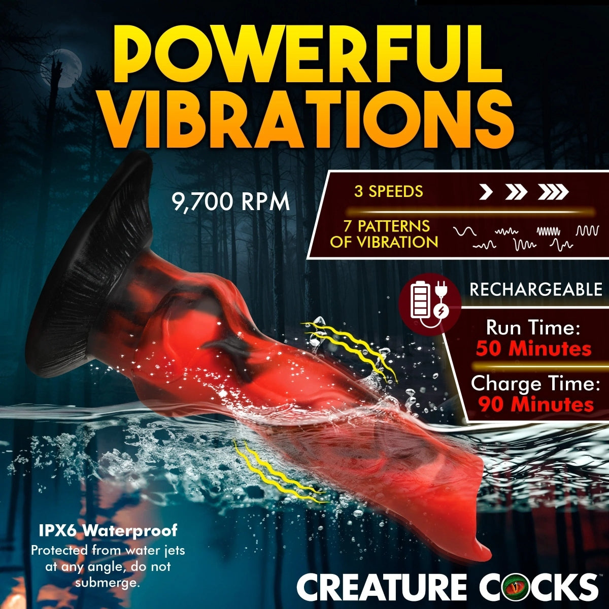 Creature Cocks Vibra Beast Vibrating Dildo