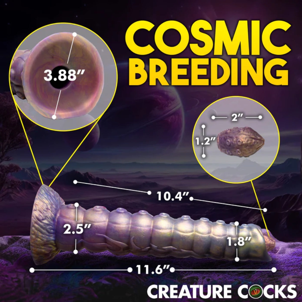Creature Cocks Deep Invader Tentacle Ovipositor Silicone Dildo