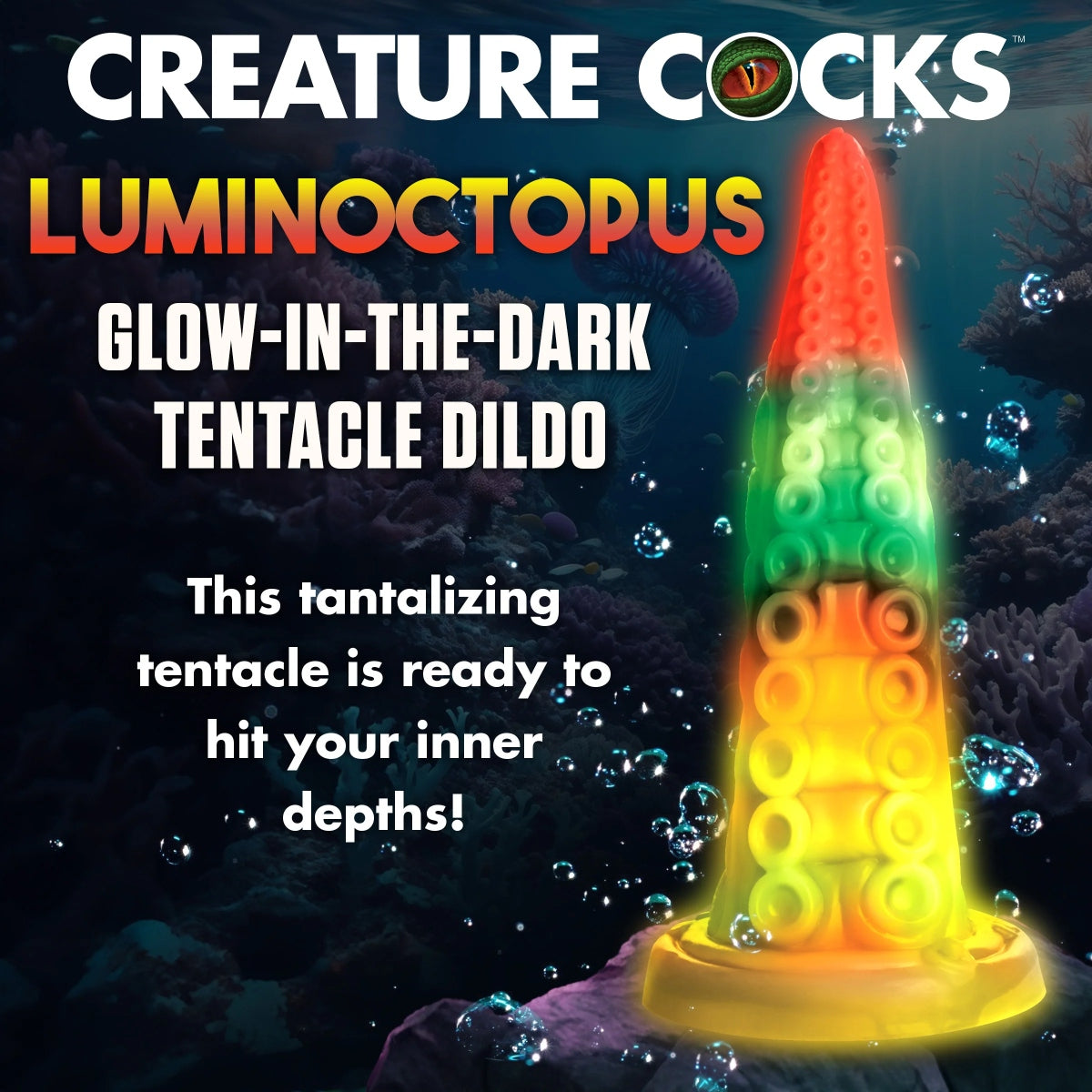 Creature Cocks Luminoctopus Silicone Dildo