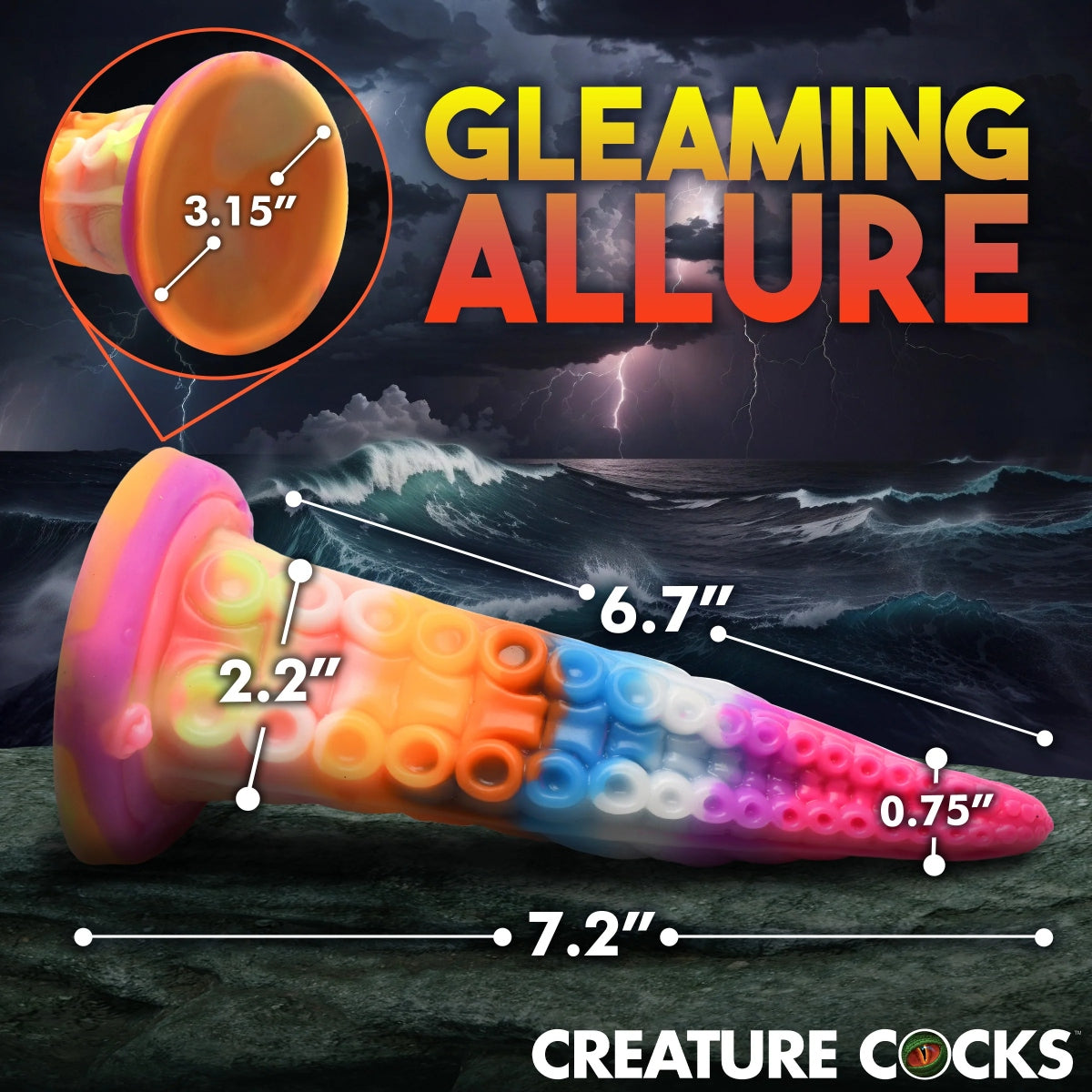 Creature Cocks Luminoctopus Silicone Dildo