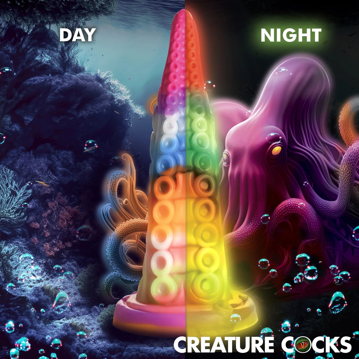 Creature Cocks Luminoctopus Silicone Dildo