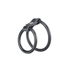 Blue Line Duo Cock And Ball Ring Black