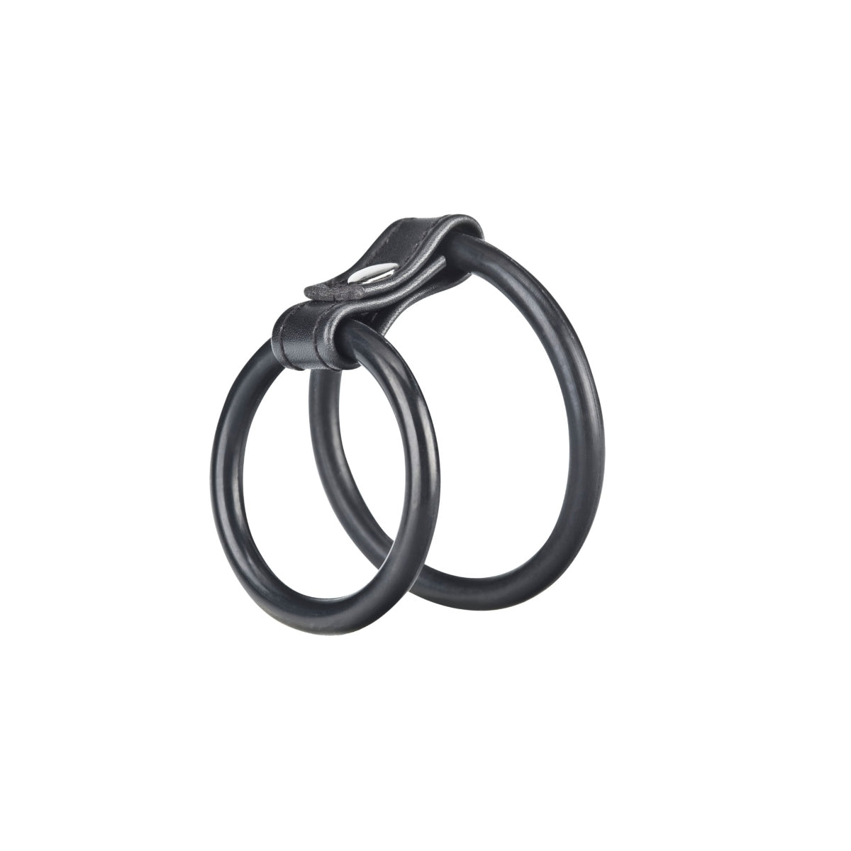 Blue Line Duo Cock And Ball Ring Black