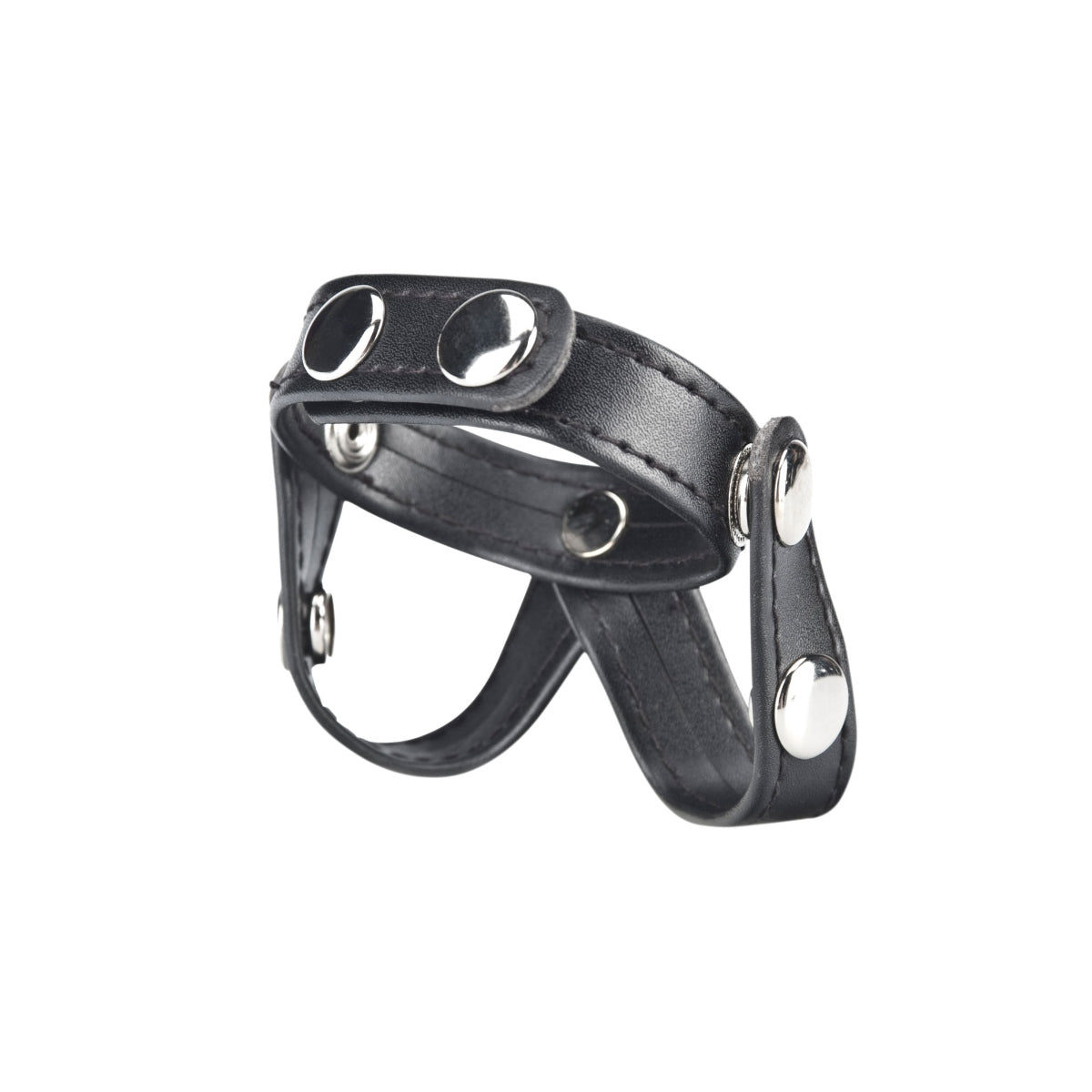 Blue Line V Style Cock Ring Ball Divider Black