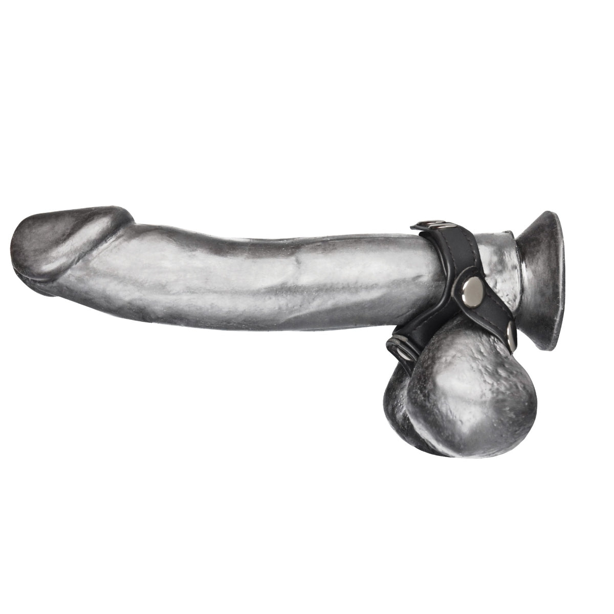 Blue Line V Style Cock Ring Ball Divider Black
