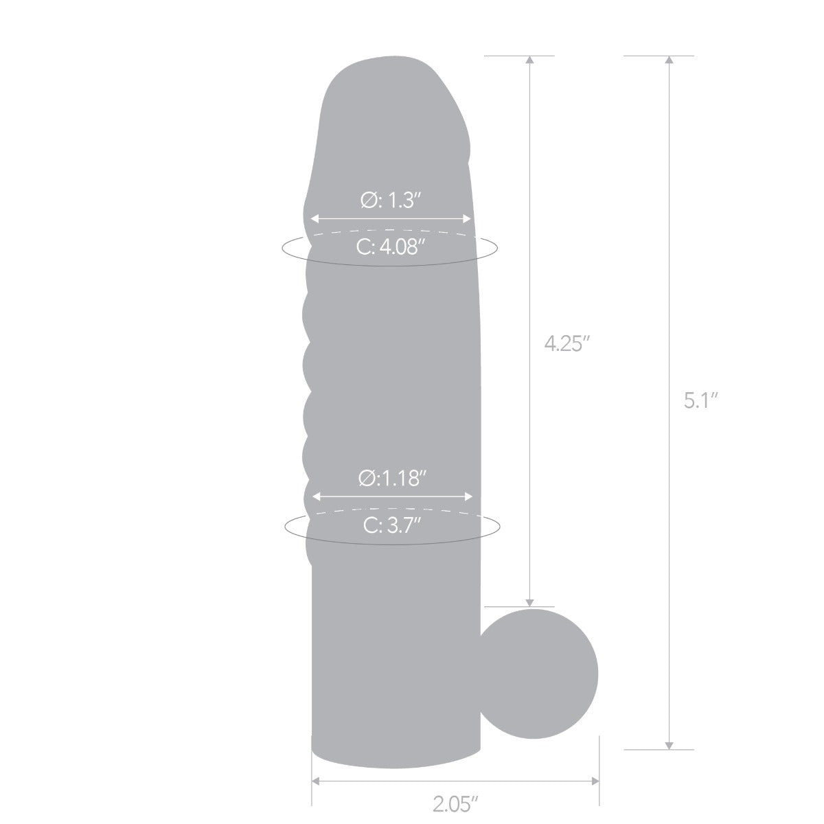 Blue Line 5.25 Inch Vibrating Penis Enhancing Sleeve Extension