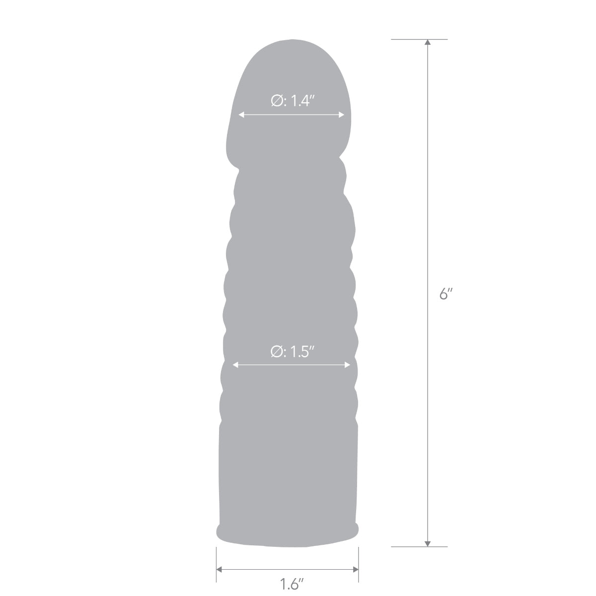 Blue Line 6 Inch Ribbed Realistic Penis Enhancing Sleeve Extension