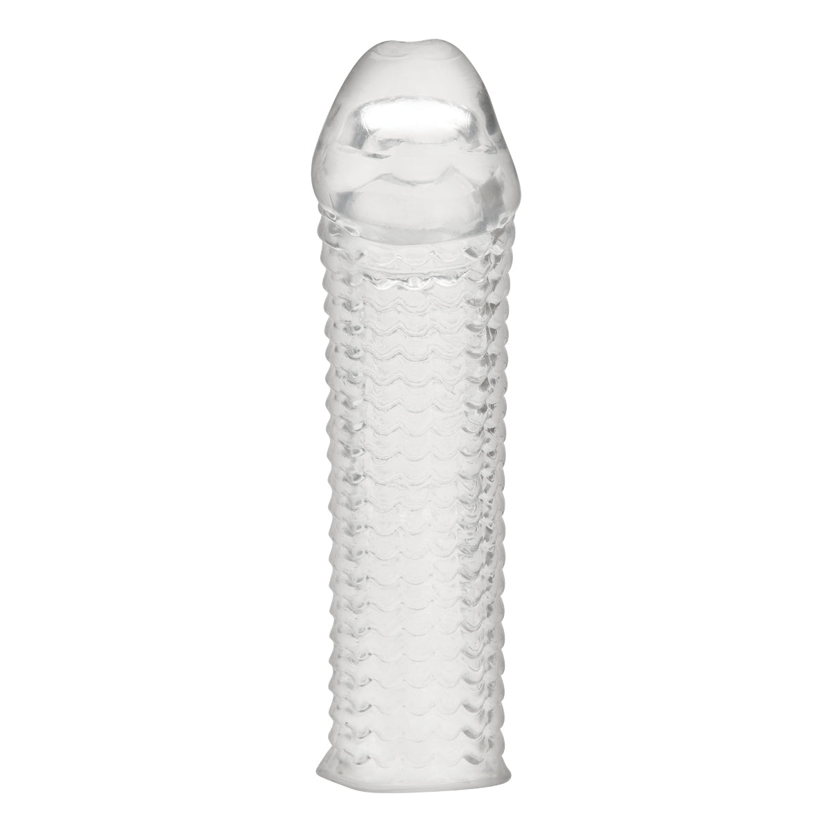 Blue Line 6.5 Inch Clear Textured Penis Enhancing Sleeve Extension
