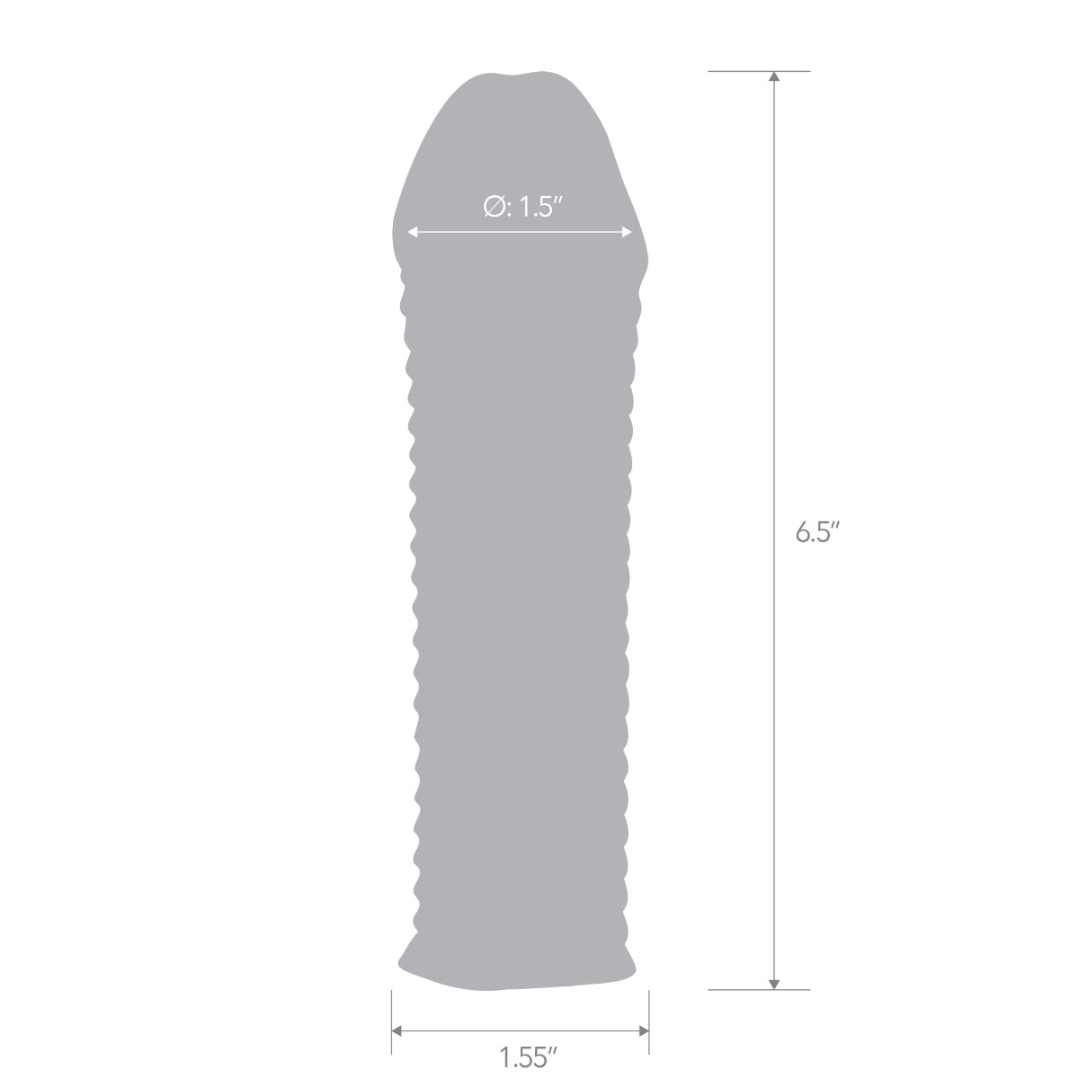 Blue Line 6.5 Inch Clear Textured Penis Enhancing Sleeve Extension