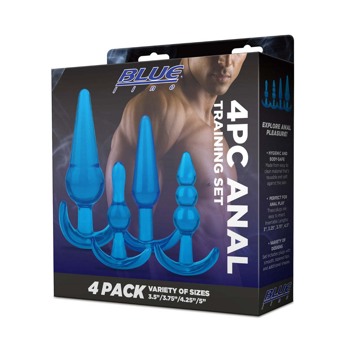 Blue Line 4 Piece Anal Training Set Blue