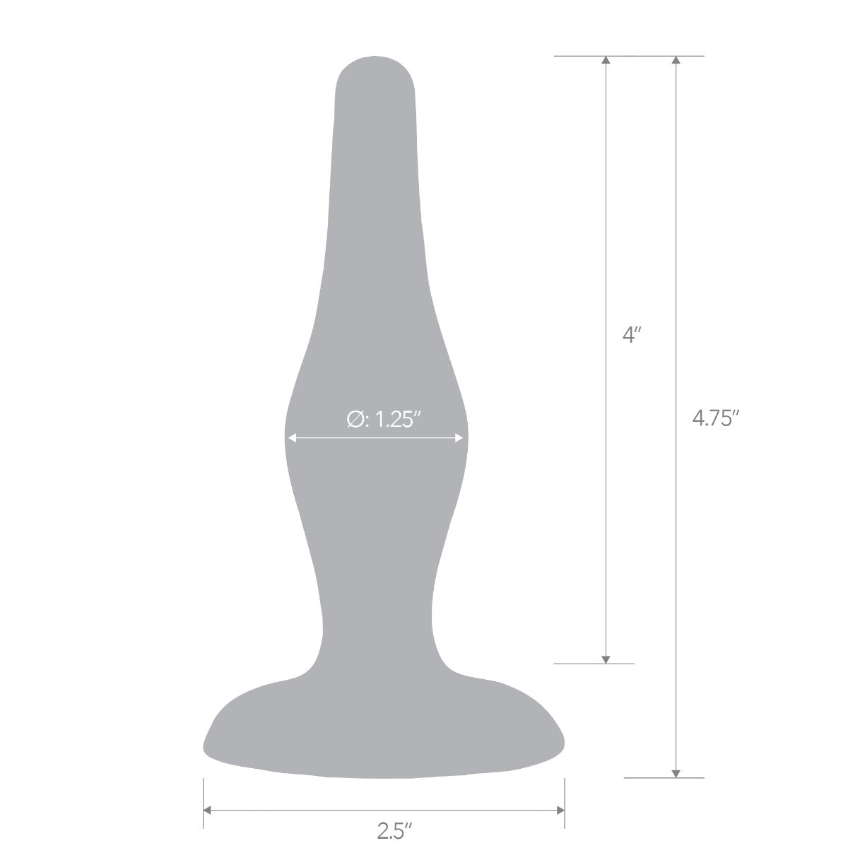 Blue Line Easy Insertion Anal Plug Blue 4.75 Inch