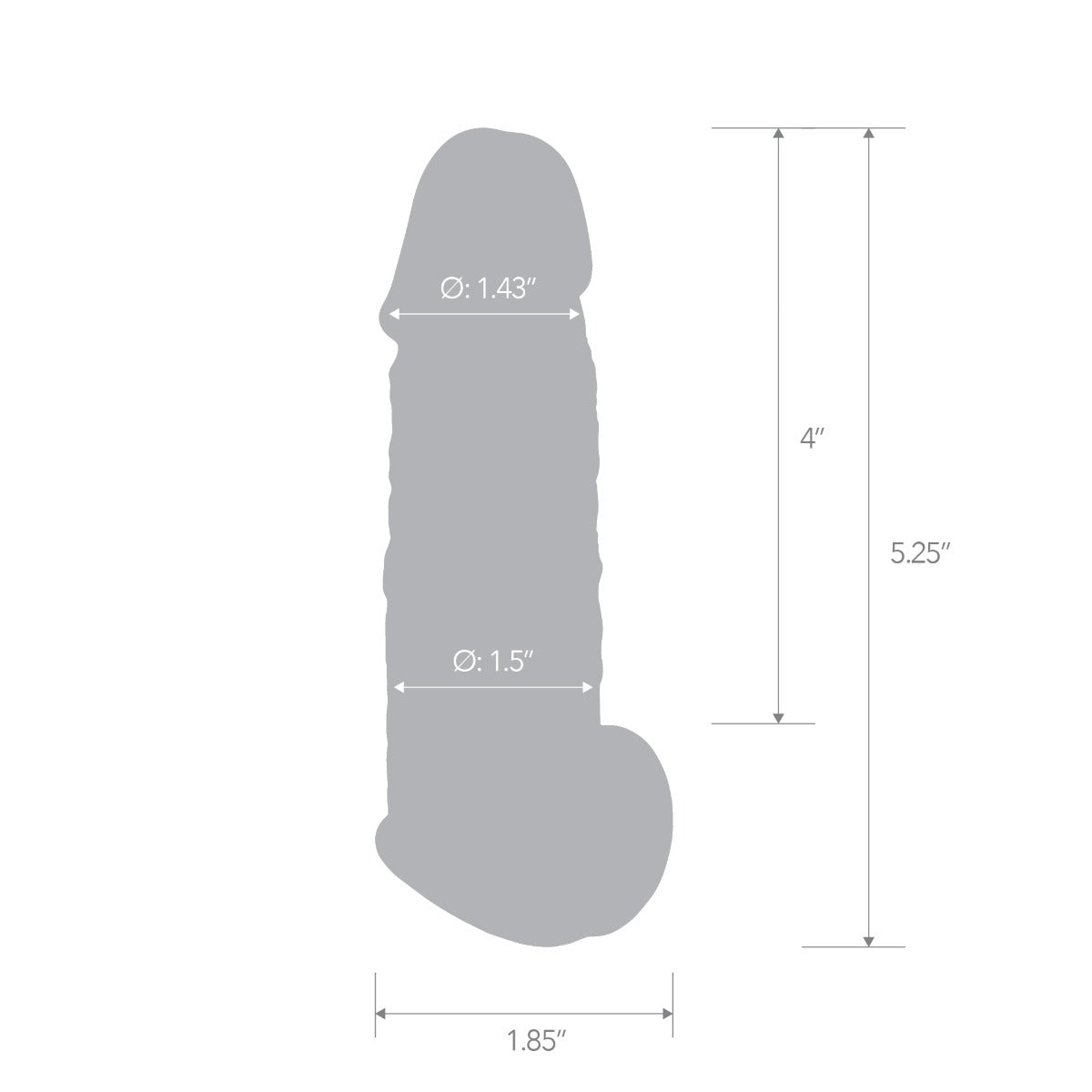 Blue Line 5.25 Inch Super Real Penis Extension Sleeve With Ball Constriction Loop