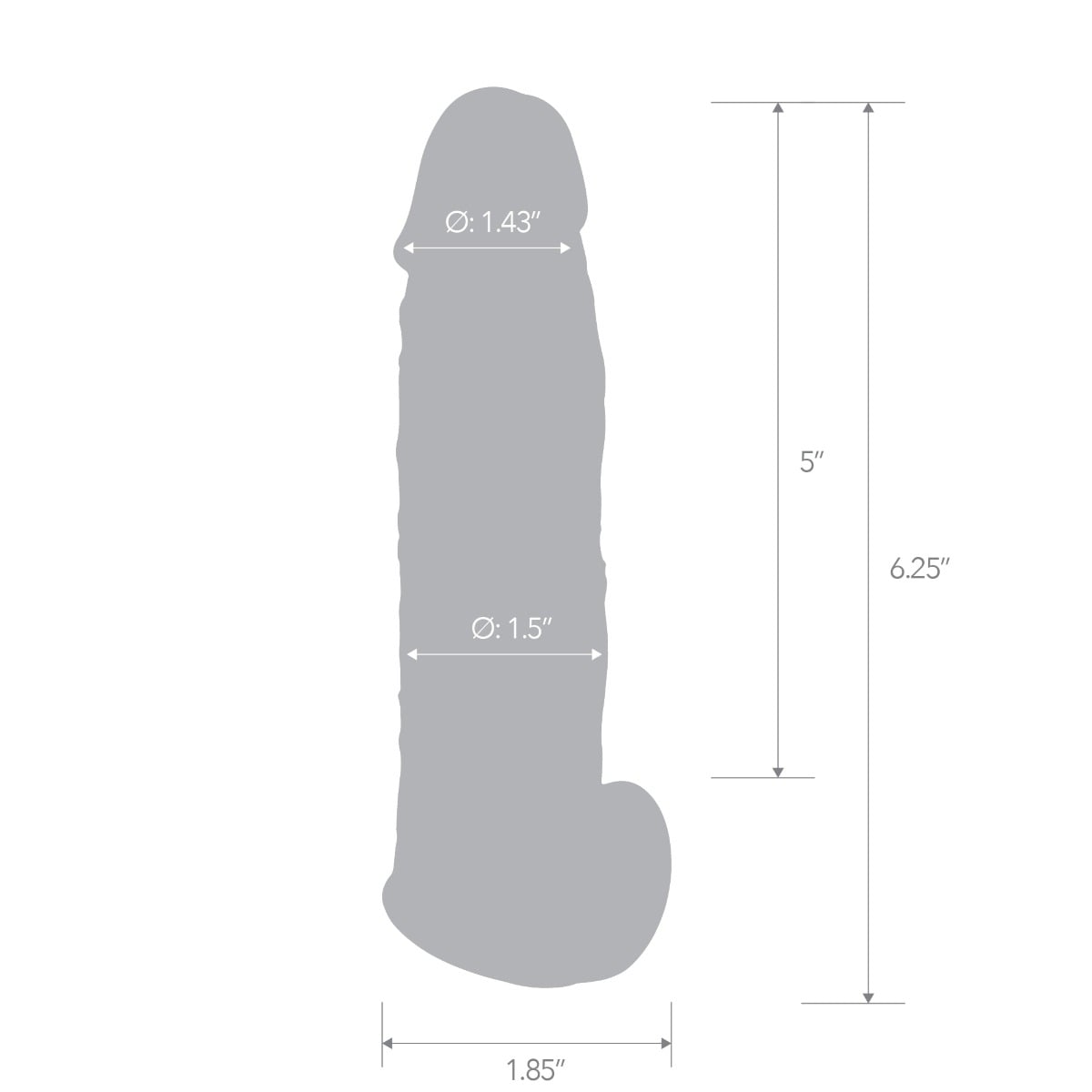 Blue Line 6.25 Inch Super Real Penis Extension Sleeve With Ball Constriction Loop